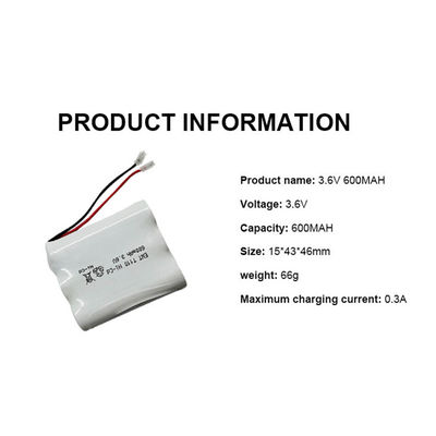 kaufen Wiederaufladbare Nickel-Cadmium-Batterie 800mAh 3.6v 600mAh Nicd-Batterie online manufacture