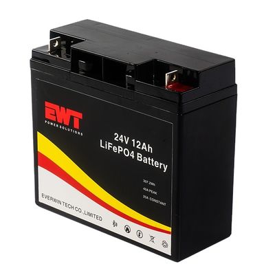 kaufen 24V 12AH VRLA Lifepo4 Batterie Tiefkreislauf Lithium Eisen Phosphat Batterie Maximalentladungsstrom 10A Kontinuum Das Ladeverhältnis 0,2C Online-Herstellung