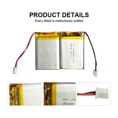 3.7v Lithium-Polymer-Batterie 950mah 1000mAh LiPo-Batteriezelle 583450 603450