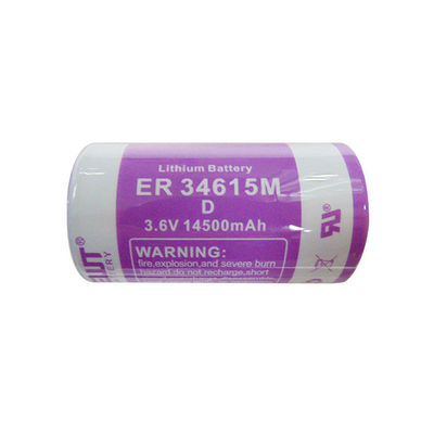 Hochleistungs-Lithium-Thionylchlorid-Batterie zylindrische 3.6V-Lithium-Batteriezelle ER34615M