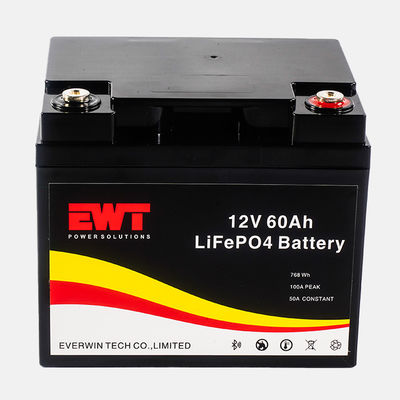 Balck 12V 60Ah LFP Lithium-Eisen-Phosphat-Batterienpaket für den Austausch von Solarsystemen