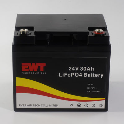 Industrielle 24V Lithium-Eisenphosphatbatterie mit 30A maximalem kontinuierlich entladendem Strom von -20°C bis 45°C und CE-Zertifizierung