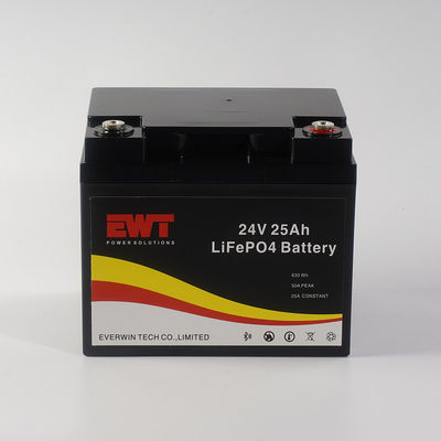 IFR26650 24V 25Ah 630Wh Lifepo4 Batteriepaket für Solarspeicher für Elektromotorräder