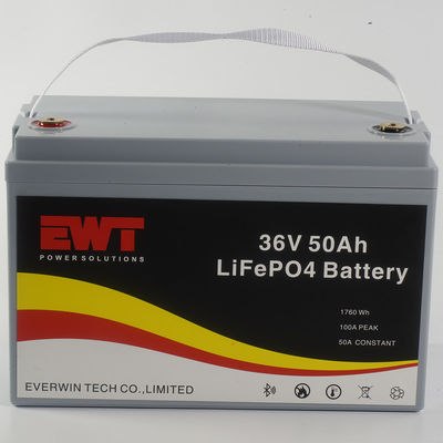 36V 50AH LiFePO4 Batteriepaket Mobilfahrzeug für Freizeitfahrzeuge Stromversorgung für Energiespeichersysteme