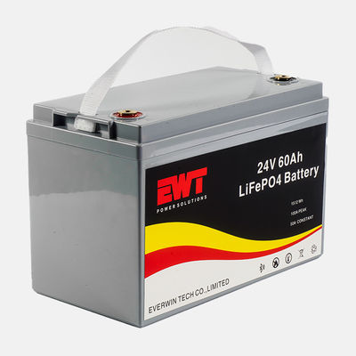 24V 60Ah LiFePO4 Batterie für elektrische Boote 30A Entladung 640Wh Ausgangsleistung -20°C bis 45°C