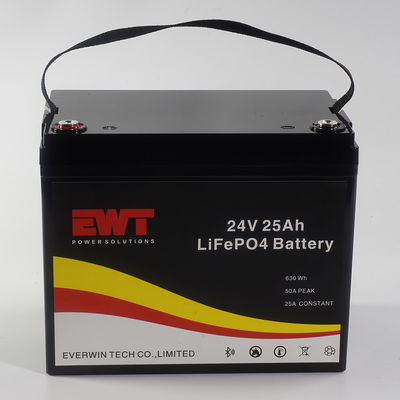 Hohe Sicherheit und Effizienz LFP 24V Batterie mit eingebauter BMS