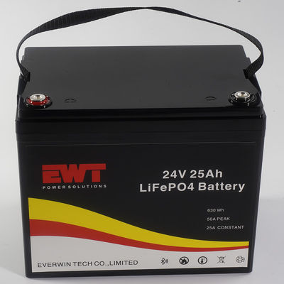 LiFePO4 24V-Batterie mit LFP-Anodenmaterial und eingebautem BMS für industrielle Anwendungen