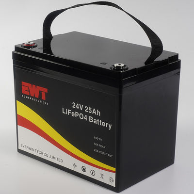 Eingebaute BMS 24V Lithium-Eisenphosphatbatterie mit 3C-Ausladeschnelligkeit und 20A maximalem Ladestrom