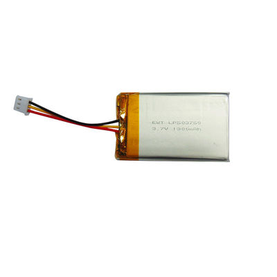 Silber Lithium Polymer Batterie LP503759 3.7V 1300MAH mit Überladungsschutz Silber Form und Farbe