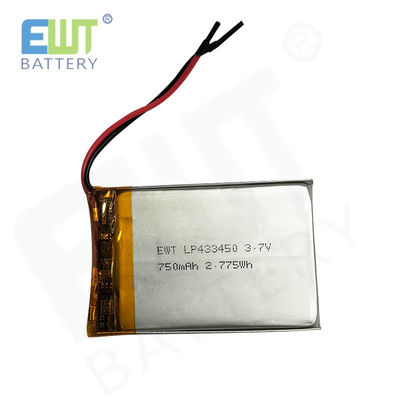 LP433450 3.7V 750mAh Li-Polymer-Stromzelle mit Schutz vor Überentladung