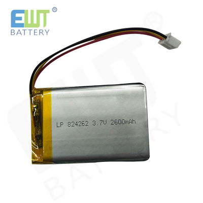 LP824262 3.7V 2600mAh LiPo Pack mit hoher Leistung für LED-Geräte
