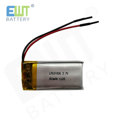 LP601836 3,7V 350mAh Lithium-Polymer-Batterie 1S1P für dauerhafte Luft- oder Seefahrt