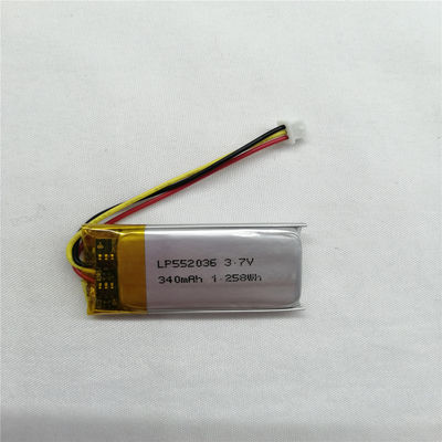 Leistungsstarke und langlebige Lithium-Polymer-Batterie LP552036 3,7V 340mAh