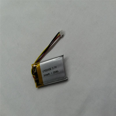 Lithium-Polymer-Wiederaufladbare Batterie LP552036 3,7V 340mAh für Notfall-Nachschaltstrom