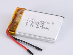 LP302535 3,7V 200MAH LiPo-Pack mit 3,7V Spannung und -20°C bis 60°C