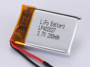 Hohe Energiedichte LP402027 3.7V 200MAH Lithium-Polymer-Wiederaufladbare Batterie für Hochgeschwindigkeitsanwendungen 12 Monate Garantie