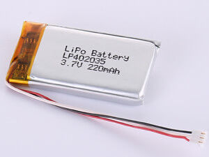 LP402035 3,7V 220MAH 1S1P Polymer Li-Ionen wiederaufladbare Zelle Hochleistungsart für langlebige Leistung und ordnungsgemäße Entsorgung