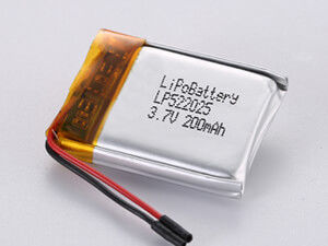 LP522025 200MAH Li-Ionen-Polymerbatterie mit hoher Kapazität -10C -65C mit PCM für Anwendungen mit hoher Leistung und hoher Nachfrage