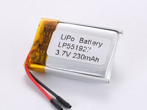 Industrie und Handel 3,7V 230MAH 500 Zyklen Lithium-Polymer-Wiederaufladbare Batterie mit Kurzschlussschutz LP551927