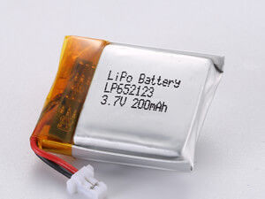 LP652123 3,7V 200MAH Geschäftsart Silber-Lithium-Polymer-Batterie mit Sicherheitsmerkmalen Schutz vor Überladung und Farbe