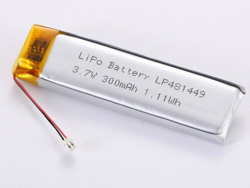 LP481449 3,7V 300MAH JST Entladekonnektor LiPo-Pack mit hoher Kapazität für professionelle Anwendungen -20 bis 45 Grad Celsius