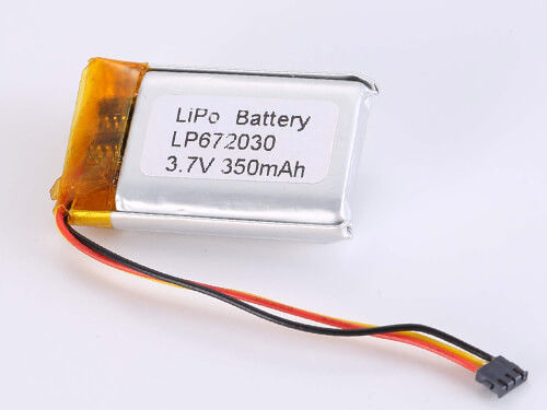 3.7V 350MAH 500-1000 Zyklen Lithium-Polymer-Batterie -20 bis 60 Grad Celsius Entladetemperatur