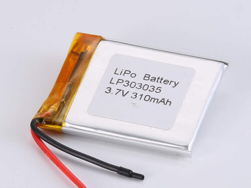 3.7V Ladespannung LP303035 310MAH JST Entladekonnektor Lithium-Polymer-Wiederaufladebatterie für Anwendungen