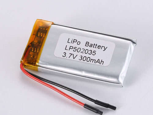500-1000 Zyklen LP502035 3.7V 300MAH Polymer Li-Ionen wiederaufladbare Zelle für optimale Leistung bei -20 bis 60 Grad Celsius