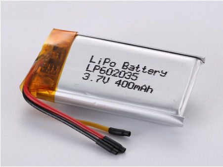 LP602035 3,7V 400MAH Niedertemperatur Li-po-Batterie Lithium-Kobalt-Oxide Silberfolie Durchsichtiges PVC-Proben