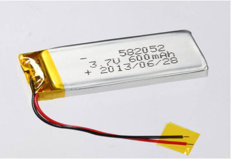 3.7V 600MAH CC/CV Lademethode Prismatische Li-Ionenbatterie Hersteller 582052 Lithium-Polymer-Batterie Silber