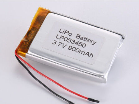 LP053450 3,7V 900MAH Li-Ionen-Batterien Hersteller Chemische Zusammensetzung Lithiumpolymer hohe Kapazität LiPo Pack Entlademperatur -20°C bis 60°C