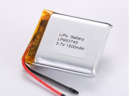 LP953743 3.7V 1500MAH Li-Ionen-Batterie Hersteller Langlebige Lithium-Polymer-Wiederaufladbare Batterie -20°C bis 60°C