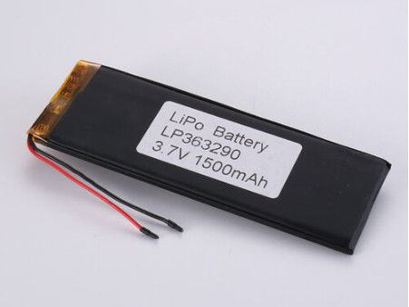 Silber 3,7V 1500MAH Li-Ionen-Batterien Hersteller LiPo-Pack mit hoher Kapazität mit einer Abluftmenge von A und 1C