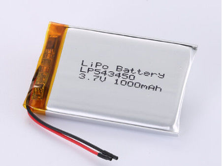 LP543450 3,7V 1000MAH Li-Ionen-Batterie für Knopf-Anwendungen mit RoHS-Zertifizierung und 1C Spitzenentladung