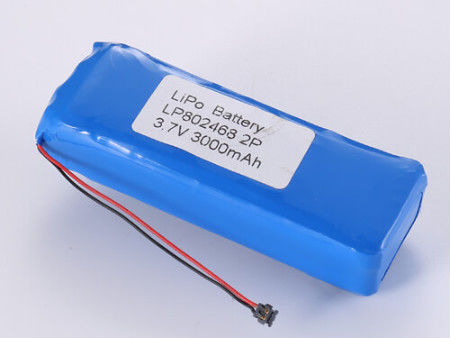 LP802468 3,7V 3000MAH Lithium-Polymer-Batterie für die Energiespeicherung Überladungsschutz JST/Anpassung