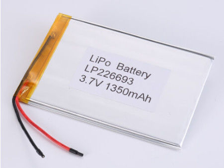 Überstromschutz Lithium-Polymer-Schnellladbatterie mit 3,7V offener Spannung und PCB-Schutz LP226693 3,7V 1350MAH
