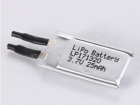 LP171320 3,7V 25MAH Leichtgewicht und leistungsstarke Lithium-Polymer-Wiederaufladbare Batterie mit PCB-Schutz